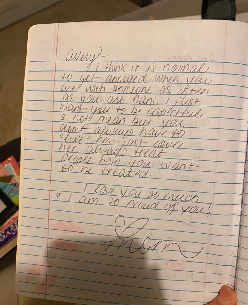 Letter from mom